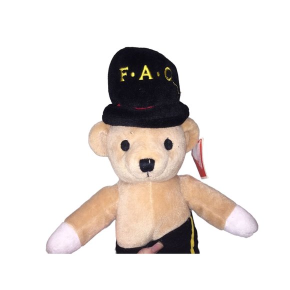 FAO Schwartz Light tan bear with Tall Hat & Black pants with gold stripe - Vinta - Picture 4 of 8